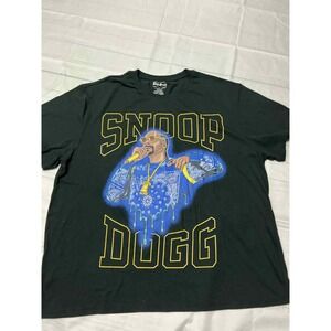 Snoop Dogg T-Shirt 4XL Black Doggy Dogg Graphic Print Hip Hop Rap Tee